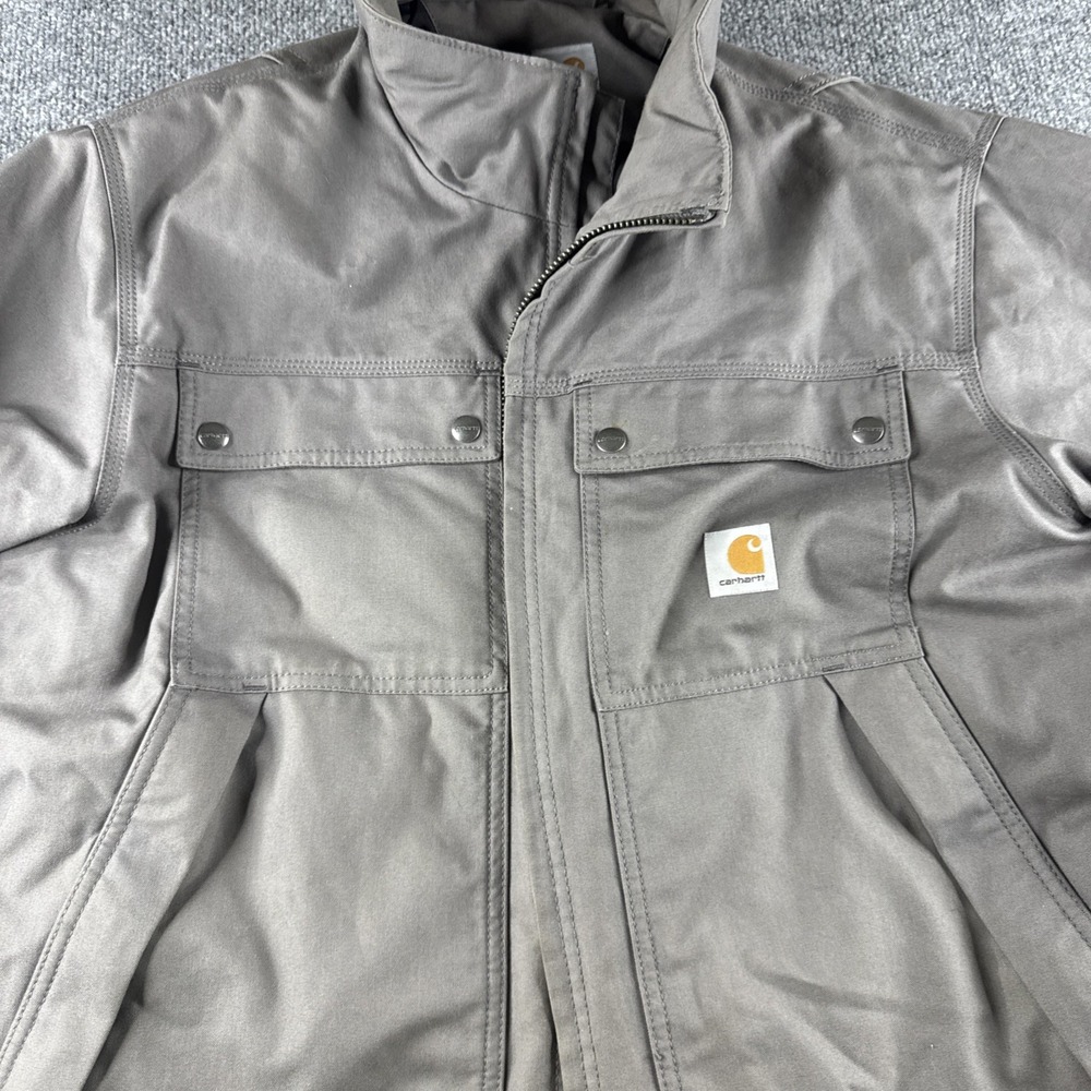 Carhartt Men's Firm Duck Traditional Coat Water Repellent Insulated Loose L - Picture 5 of 16